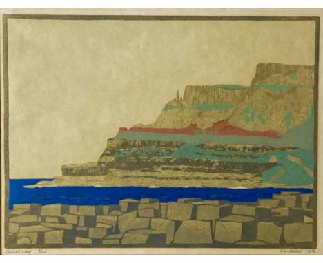Crawford Mitchell, Irish (1908-1976)  'Causeway,' coloured lithograph,&nbsp;Limited Edn., No. 3120,&nbsp;Signed&nbsp;&nbsp;&n