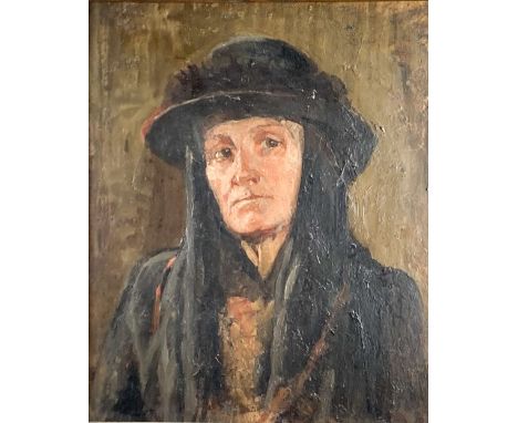Circle&nbsp;of&nbsp;Augustus&nbsp;John&nbsp;(1878-1961)&nbsp;  "Portrait of Lady Gregory,"&nbsp;O.O.B., c 1920, 38cms x 30cms