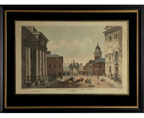 After Samuel F. Brocas (1792-1847)  Dublin: A set of 7 coloured engraved Prints to include:  * View of the Lying in Hospital 