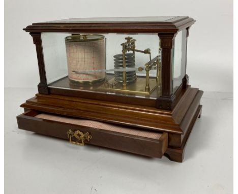 A fine quality Edwardian mahogany cased Barograph, by Short and Mason Ltd., London, with glazed panels, and frieze drawer on 