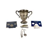 A silver two handled Presentation Cup, inscribed 'Golfing Union of Ireland Vice President's Cup -1st