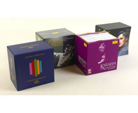 A group of 4 classical music box sets comprising of the complete cd recording of Herbert Von Karajan for the Deutsche grammap