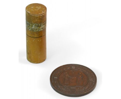 A 1902 'Opening of  the Chambers of Commerce' commemorative bronze medallion, 7.5cm diameter, together with a 'Copy of Freedo