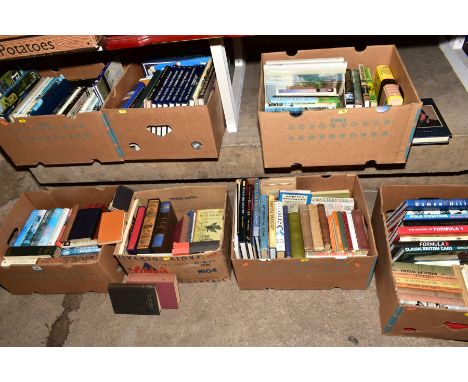 SEVEN BOXES OF BOOKS, includes three Folio Society books in slip cases, comprising 'Anne Frank Diary of a Young Girl', 'Charl