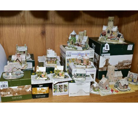 SIXTEEN LILLIPUT LANE SNOW COVERED SCULPTURES, all with deeds except where mentioned, comprising boxed 'Lead Kindly Light in 