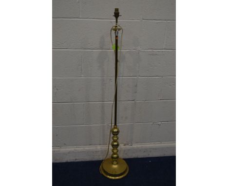 A BRASS STANDARD LAMP
