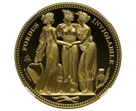 UNITED KINGDOM. ST. HELENA. Elizabeth II, 1952-. Gold 5 pounds, 2021. East India Company. Proof. Commissioned and produced by