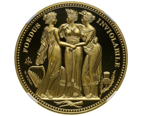 UNITED KINGDOM. ST. HELENA. Elizabeth II, 1952-. Gold 5 pounds, 2021. East India Company. Proof. Commissioned and produced by