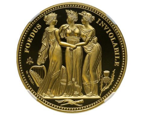 UNITED KINGDOM. ST. HELENA. Elizabeth II, 1952-. Gold 5 pounds, 2021. East India Company. Proof. Commissioned and produced by