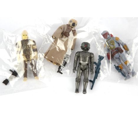 Star Wars: Vintage Figure Collection (Kenner) -4 Original vintage Kenner/Palitoy figures,to include; Boba Fett, Zuckus, 4-Lom