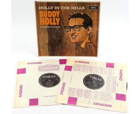 Buddy Holly vinyl records - this LP (Coral mono LVA 9227) is accompanied by a letter from The Decca Record Company London, in