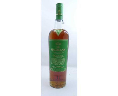 The Macallan Edition No. 4 Highland Single Malt Scotch Whisky, 70cl, 48.4%, one bottle in carton