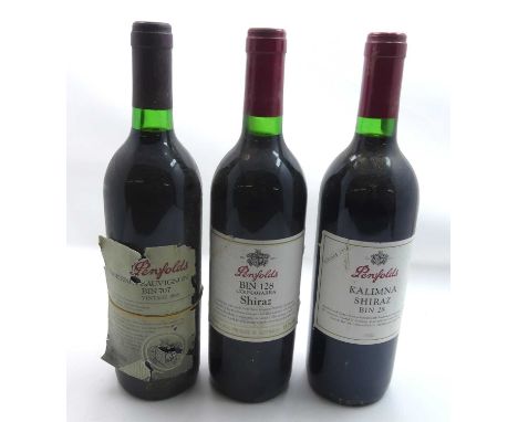 Penfolds Bin 28 Kalimna Shiraz 1998 South Australia, one bottle; Penfolds Bin 128 Coonawarra Shiraz 1997, South Australia, on