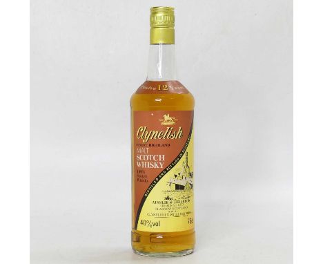 Clynelish 12 year old Finest Highland malt Scotch whisky, bottled Ainslie &amp; Heilbron (distillers), 1980s bottling, 75cl, 