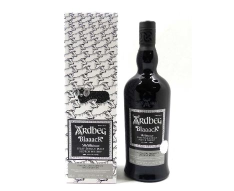 Ardbeg Blaaack Islay single malt Scotch whisky, Committee 20th Anniversary limited edition, 70cl, 46%, one bottle in carton