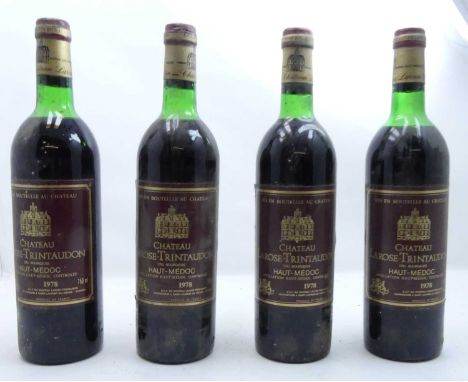 Chateau Larose-Trintaudon 1978 Haut Medoc, 4 bottles, Chateau Saint-Antoine 1985 Bordeaux, 2 bottles; Chateau Lucas 1981 Luss