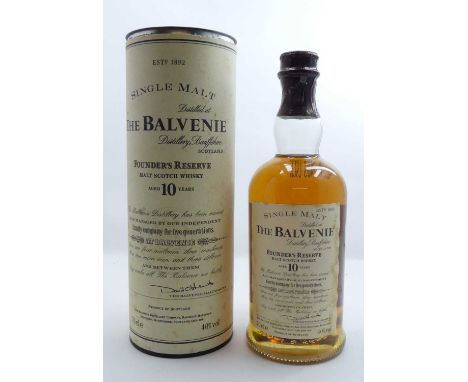 The Balvenie Founder's Reserve Aged 10 Years Single Malt Scotch Whisky, 70cl, 40%, one bottle in carton