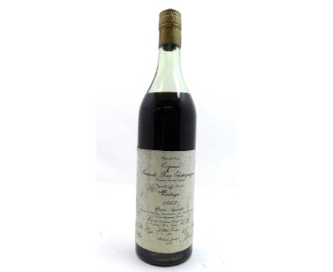 Pierre Seguinot Grand Fine Champagne Cognac 70cl, 1963 Vintage, 36%, one bottle bottled in London 1879