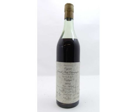 Pierre Seguinot Grand Fine Champagne Cognac 70cl, 1963 Vintage, 36 per cent, one bottle, bottled in London 1879