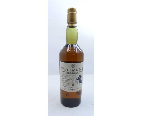 Talisker Aged 10 Years Isle of Skye Single Malt Scotch Whisky, 70cl, 45.8%, one bottle