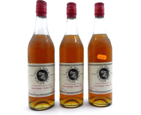 Denis-Mounie Grand Champagne Cognac, 1961 Vintage 68cl, 36.1%, three bottles
