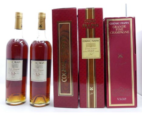 Frapin, VS Luxe Grande Champagne Cognac, 100cl, 40%, 2 bottles; Frapin VSOP Grande Champagne Cognace, 100cl, 40%, 3 bottles i