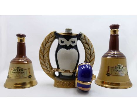 Bells, Specially Selected Old Scotch Whisky, 70 degree proof, 26 2/3 fl in Wade decanter, together with one other half size e