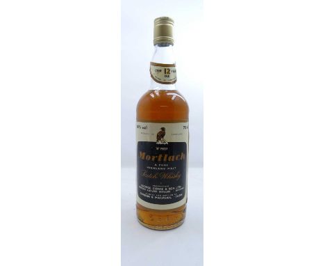 Mortlach Over 12 Years Old Pure Highland Malt Scotch Whisky, matured in sherry wood, 75cl, 40%, one bottle
