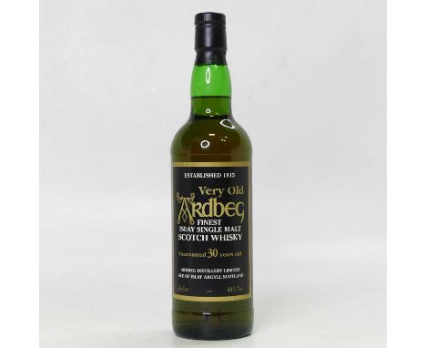 Ardbeg Guaranteed 30 years old Finest Islay single malt Scotch whisky, 70cl, 40%, one bottle in carton