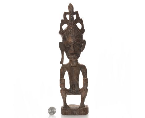 Hand carved with light African wood. Issued: 20th c. Dimensions: 13""H Provenance: David Farin Collection 