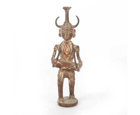 Deity is playing drums, has screw-like protrusion from head. Issued: 20th c. Dimensions: 6.5"H Provenance: David Farin Collec