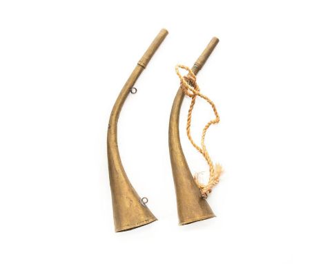 Vintage meatal crafted horn with rope handle. Issued: 20th c. Dimensions: 13""H