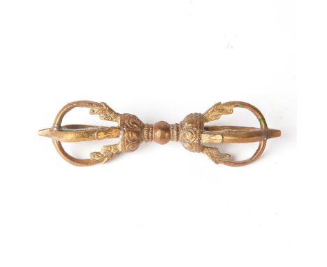 Hand cast. Excellent patina.Total weight 215g. Issued: 20th c. Dimensions: 6.5""L  Country of Origin: Tibet  Provenance: Coll