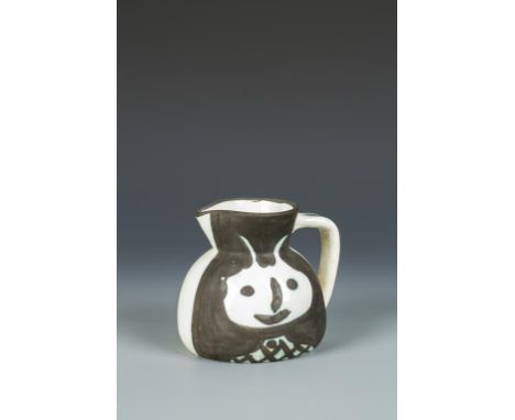 •Pablo Picasso (1881-1973) Têtes, stamped and marked 'Edition Picasso/Madoura Plein Feu/ Edition Picasso' white earthenware c