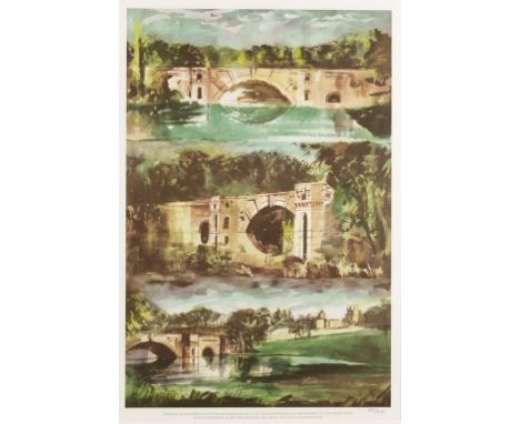 •JOHN PIPER (1903-1992) "Blenheim Palace 2012", printed title and publishing details in margin, numbered in pencil 55/100, wi
