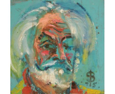 •SVEN BERLIN (1911-1999) A head and shoulders self-portrait of the artist, monogrammed and dated '75 lower right and verso, o