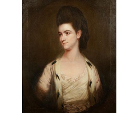 THOMAS BEECH (1738-1806) A half-length portrait of Lady Elizabeth Berkeley, signed and dated 1777 lower left, oil on canvas, 