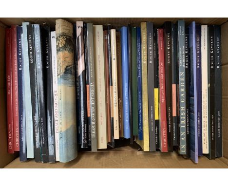 A mixed box of fine art catalogues to include Christie's, Sotheby's together with Roger Keverne catalogues 
