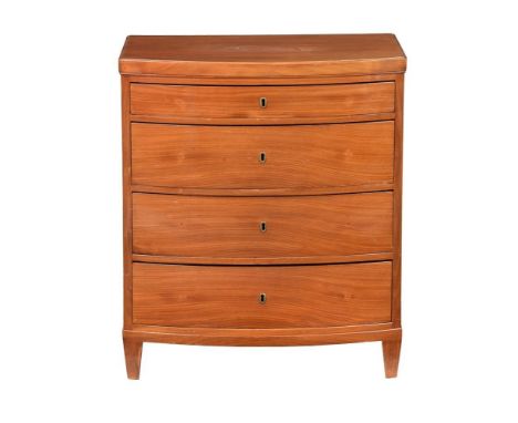 A birch commode in Biedermeier taste, early 20th century, 80cm high, 69cm wide, 45cm deep Provenance: Property of Elizabeth G