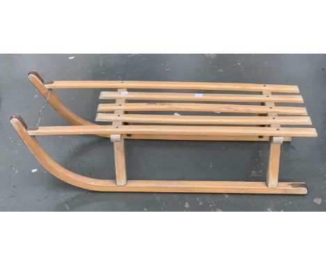 A beech sled, 92cmL 