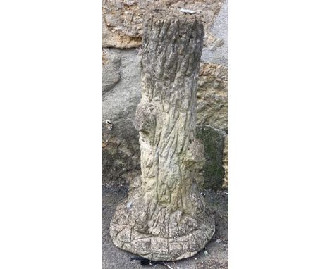 A composite stone tree trunk, 64cmH 