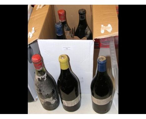 Six bottles of vintage wine, including 1949 vintage and other labels 