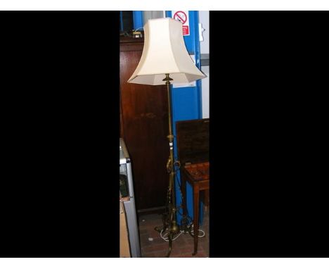 Adjustable brass standard lamp 