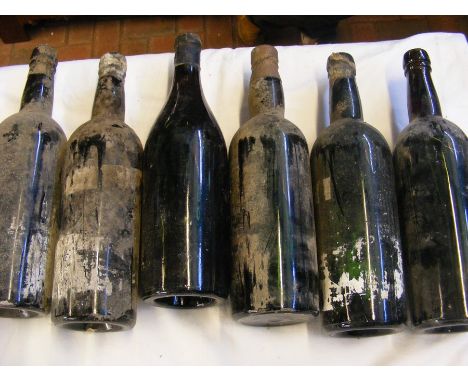 Six bottles of vintage port CONDITION REPORTvarious states