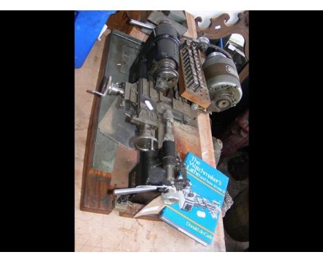 Good quality watchmaker's lathe with tools CONDITION REPORTneeds new power lead and plug