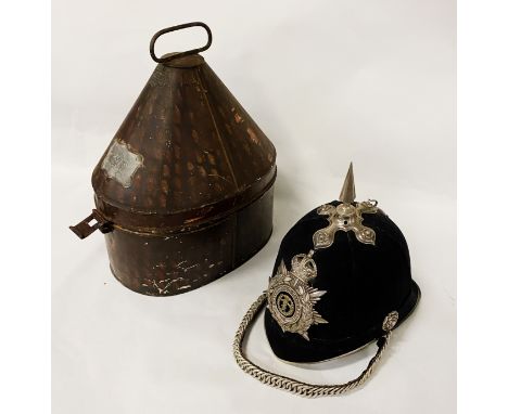 CAPTAIN H.G KENYON 9TH DCO MIDDLESEX OFFICER’S HELMET IN ORIGINAL BOX 