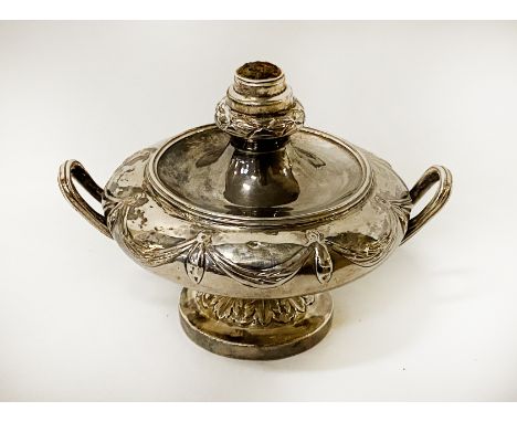 HM SILVER OIL LAMP - APPROX 196 GRAMS
