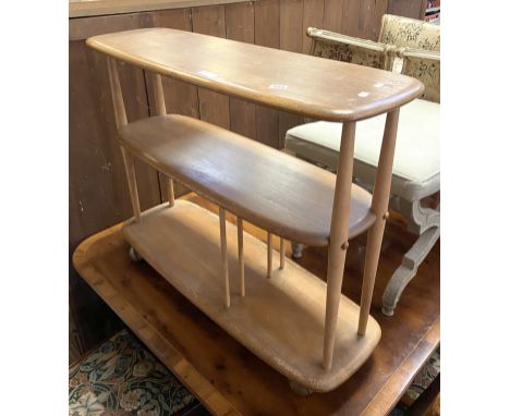 BLONDE ERCOL ELM TROLLEY SHELF