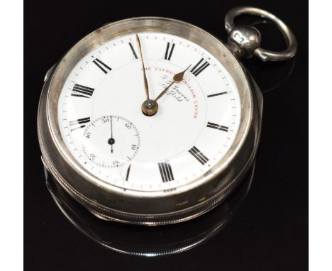 J G Graves of Sheffield The 'Express' English Lever hallmarked silver open faced pocket watch with subsidiary seconds dial, g
