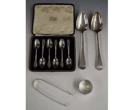 Pair of Georgian hallmarked silver table spoons, London 1804, maker&nbsp;Alice &amp; George Burrows II, length 22.5cm, Georgi